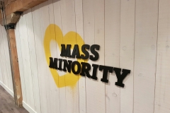 3D letters matte finish Mass Minority