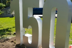 Free standing fabricated metal letters 150