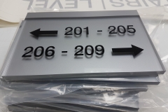 Acrylic directional signs 201-206-1