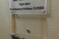 Frosted acrylic directional signs CHAZ-