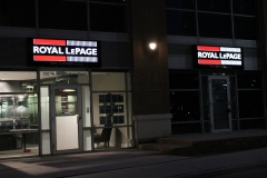 Royal Lepage alupanel boxes with cut out letters pushed out-