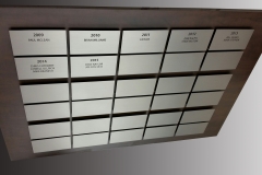 Stainless steel plaques for Tiger cats stadium-