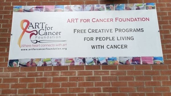 Full color printed banner Art for Cancer