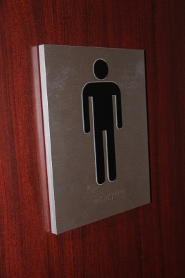 Custom washroom sign