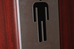 Custom washroom sign