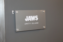 Painted acrylic lobby sign Jaws