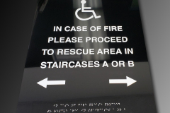 Raised-text-and-braille-handicap-sign