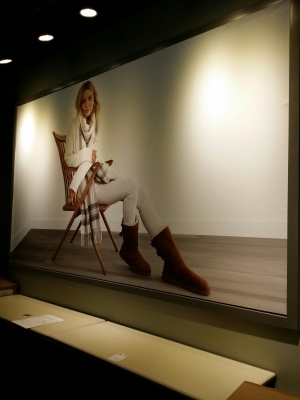 Wall graphics for UGG store