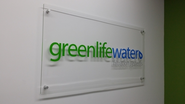 Reception sign Greenlife water
