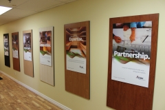 Arclin wooden plexi lobby signs