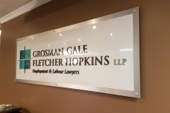 Custom 3D raised reception sign G