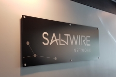 Matte aluminium reception sign Saltwire