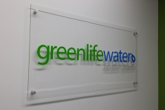 Reception sign Greenlife water