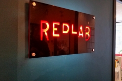 Reception sign LED illuminated REDLAB