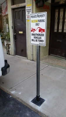 Parking sign Vacuums.