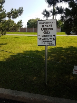 Tenant parking only sign