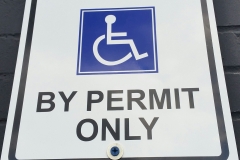 By permit only sign
