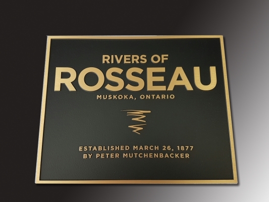Bronze plaque Rivers of Rosseau