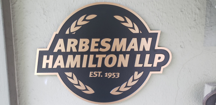 Custom-shaped-bronze-plaque-Arbersman