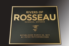 Bronze plaque Rivers of Rosseau