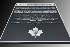 Cast aluminium plaque Tennis Canada