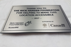 Etched stainless steel plaque Canada