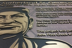 Raised face bronze plaque, Ontario Power Generation