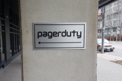 pagerduty raised aluminium plaque