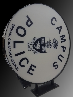 Custom LED sign box for Campus Community Police - University of Toronto