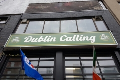 Custom LED illuminated sign box for Dublin Calling