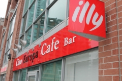 Ciao Europe Cafe Barr sign box with 3D letters