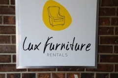Custom aluminium sign with frame Lux