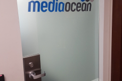 Frosted vinyl with cut vinyl logo Media